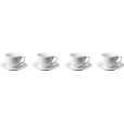 Kaffeetasse mit Untertass 4er Set 22 cl