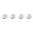 Kaffeetasse mit Untertass 4er Set 18 cl