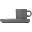 Espressotasse mit Untertasse 2er Set. 5 cl, Zinn