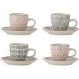 Espressotasse mit Untertasse 4er Set 8 cl