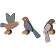 Lewi Wandhaken 3er Set, 10 cm, Braun