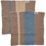 Beige/Blau