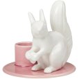 Kerzenst&auml;nder Eichh&ouml;rnchen H8,5 cm, Blush