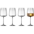 Lyngby Glas Krystal Zero Wei&szlig;weinglas 4er Set 43 cl, Klar