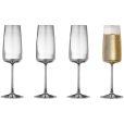 Lyngby Glas Krystal Zero Champagnerglas 4er Set 30 cl, Klar