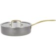 Schmorpfanne mit Deckel 24 cm, Stahl rostfrei