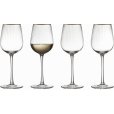 Gold Wei&szlig;weinglas 4er Set 30 cl