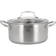 Kochtopf mit Glasdeckel 24 cm/5,2 L, Edelstahl
