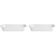 Ofenfeste Auflaufformen 2er Set 35x19 cm, Wei&szlig;