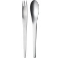 Salatbesteck 31 cm, Matter Edelstahl