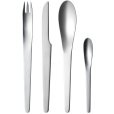 Besteck Set 4-teilig, Matter Edelstahl