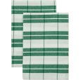 Geschirrtuch 2er Set 50x70 cm, Gr&uuml;n/Wei&szlig;