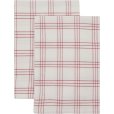 Geschirrtuch 2er Set 50x70 cm, Rot/Wei&szlig;
