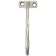 Kleiderhaken 10 cm, Geb&uuml;rstetes Silber-Finish