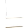 Regal 80 cm, Wei&szlig; Pigmentierte Eiche/Stahl