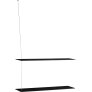 Regal 80 cm, Schwarzeiche/Stahl