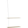 Regal 60 cm, Wei&szlig; Pigmentierte Eiche/Stahl