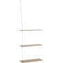 Regal XL 60 cm, Wei&szlig; Pigmentierte Eiche/Stahl