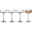 Lyngby Glas Krystal Zero Champagnerschale 4er Set 26 cl, Klar