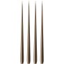 & erik Stabkerzen 4er Set &Oslash;2,6/H42 cm, Caviar