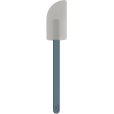 Teigschaber 20 cm, Staubig Blau