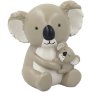 Spardose Mutter und Kind Koala H11 cm, Beige/Wei&szlig;