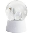 Schneekugel Einhorn H6 cm, Wei&szlig;