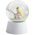 Schneekugel D&auml;umelinchen H6 cm, Wei&szlig;