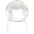 Schneekugel Eisb&auml;r H6 cm, Wei&szlig;