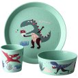 Kindergeschirr-Set, Bio-Salbeigr&uuml;n