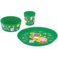Kindergeschirr-Set, Bio-Fr&uuml;hlingsgr&uuml;n