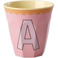 KIDS Alphabetbecher Vintage 25 cl, A/Pink