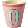 KIDS Alphabetbecher Vintage 25 cl, O/Pink