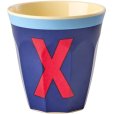 KIDS Alphabetbecher Vintage 25 cl, X/Royal Blue
